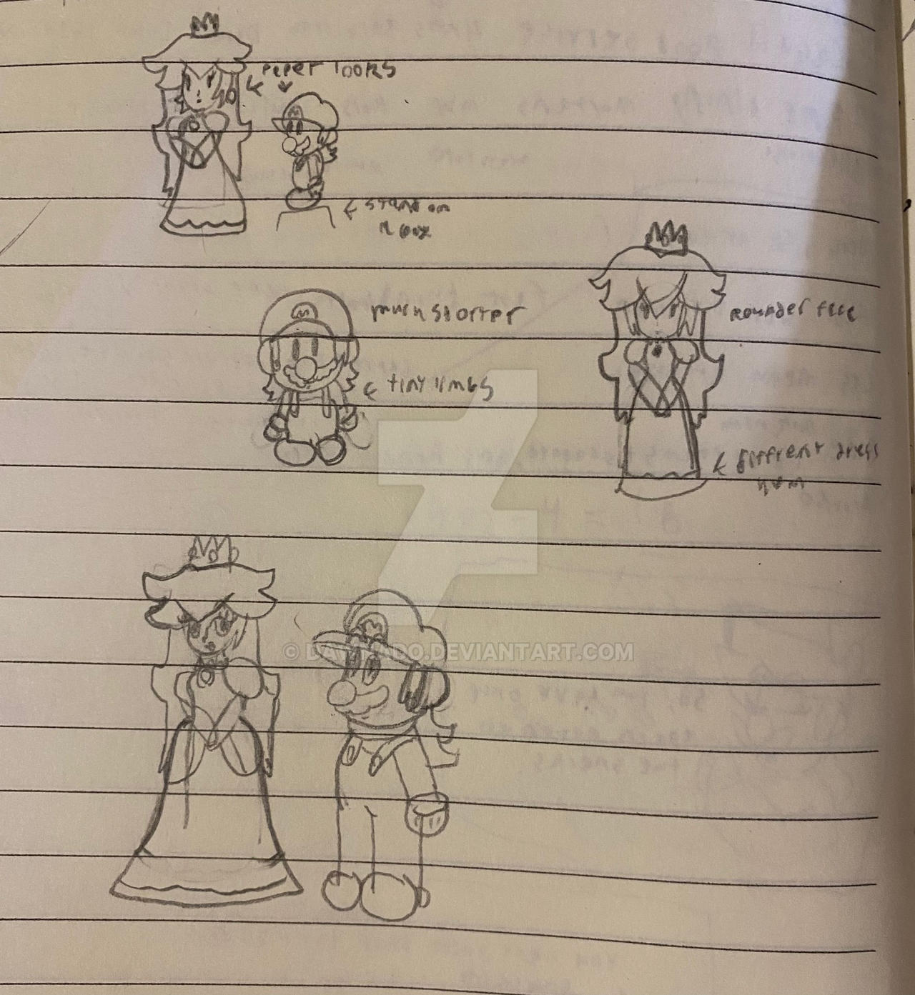 Not Mario Normal Paper Mario and normal Mario comparison by DawnADO on DeviantArt
