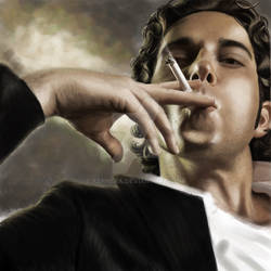 Zachary Levi smoking 