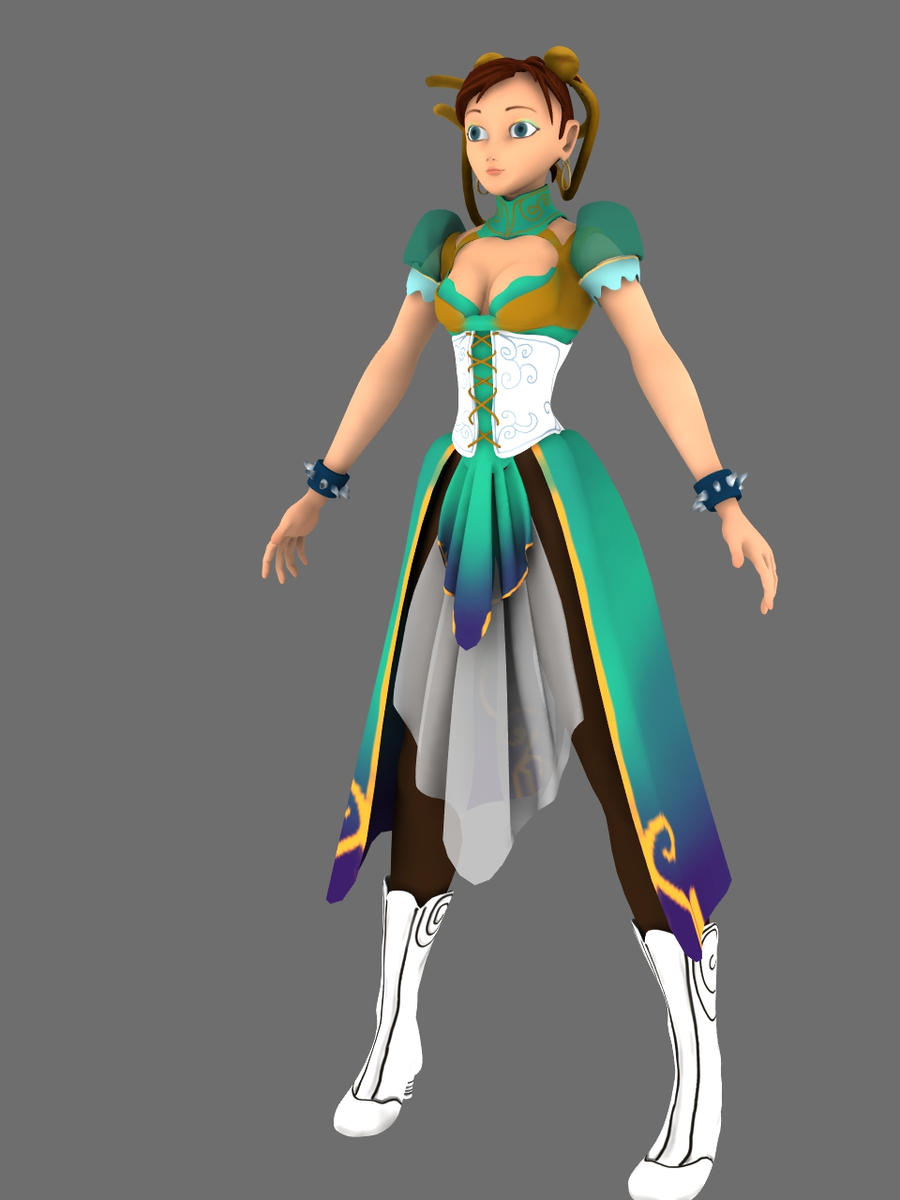 Art Nouveau Chun Li wip 2