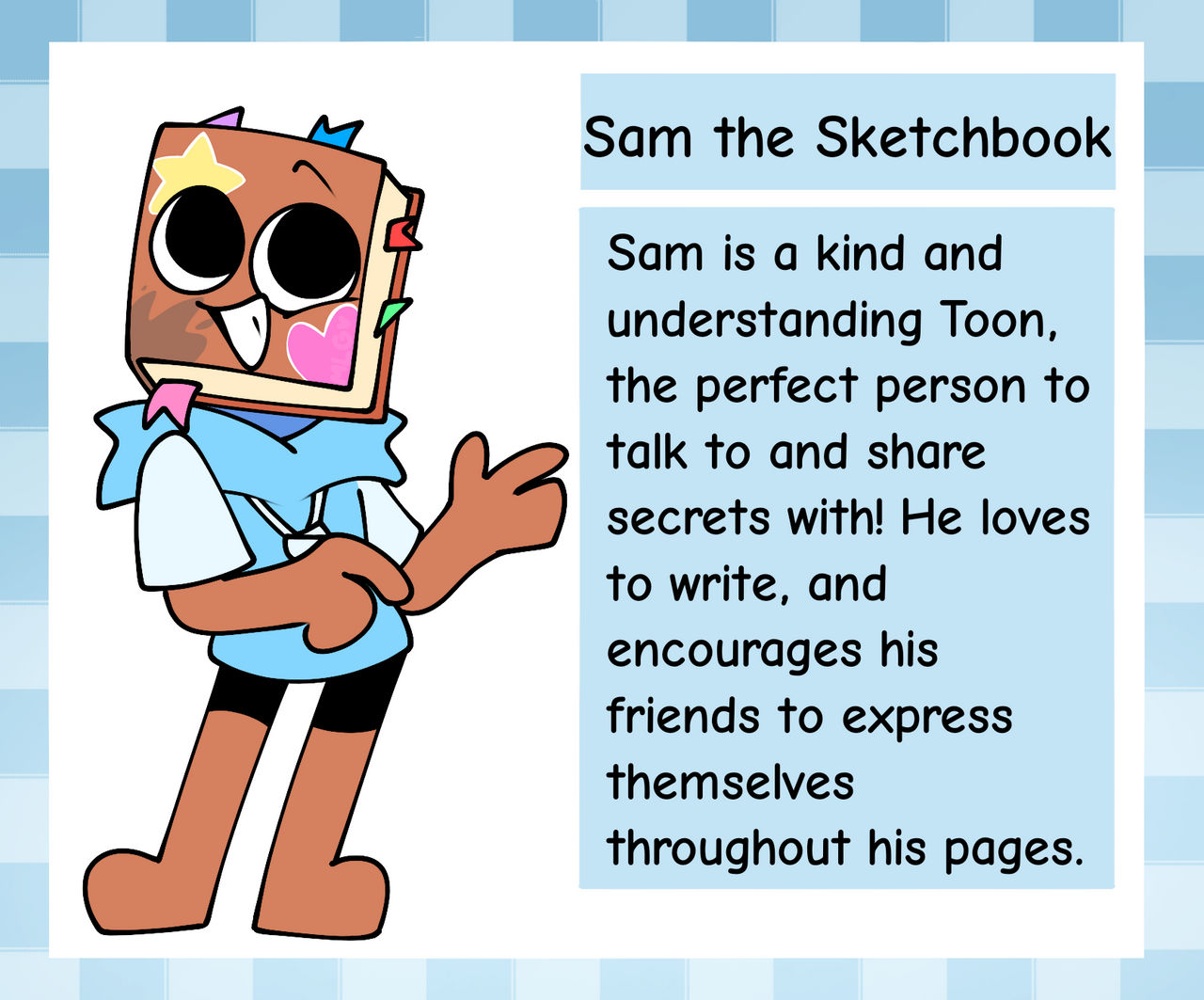Sam the Sketchbook: Info Card