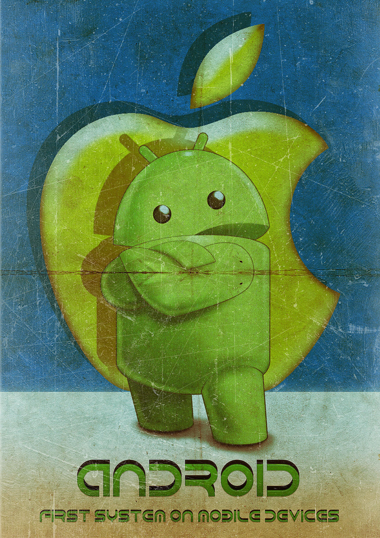 Android Versus Apple Vintage by Aste17 on DeviantArt