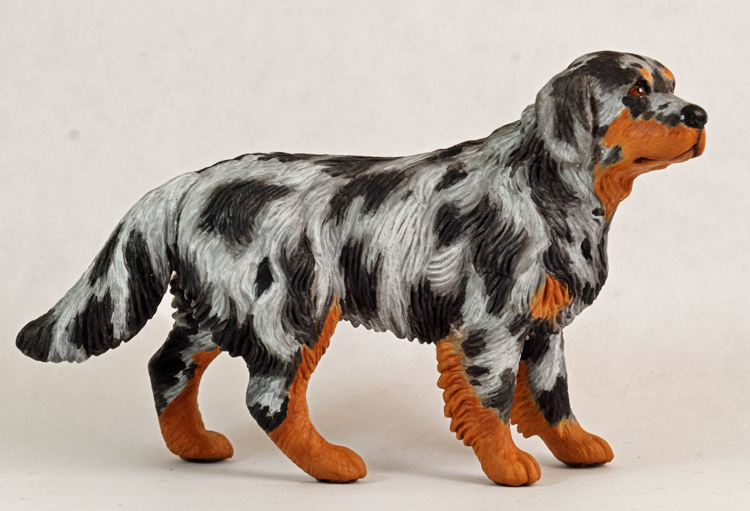 Customized dog figure blue merle mixed breed by Tephra76 on