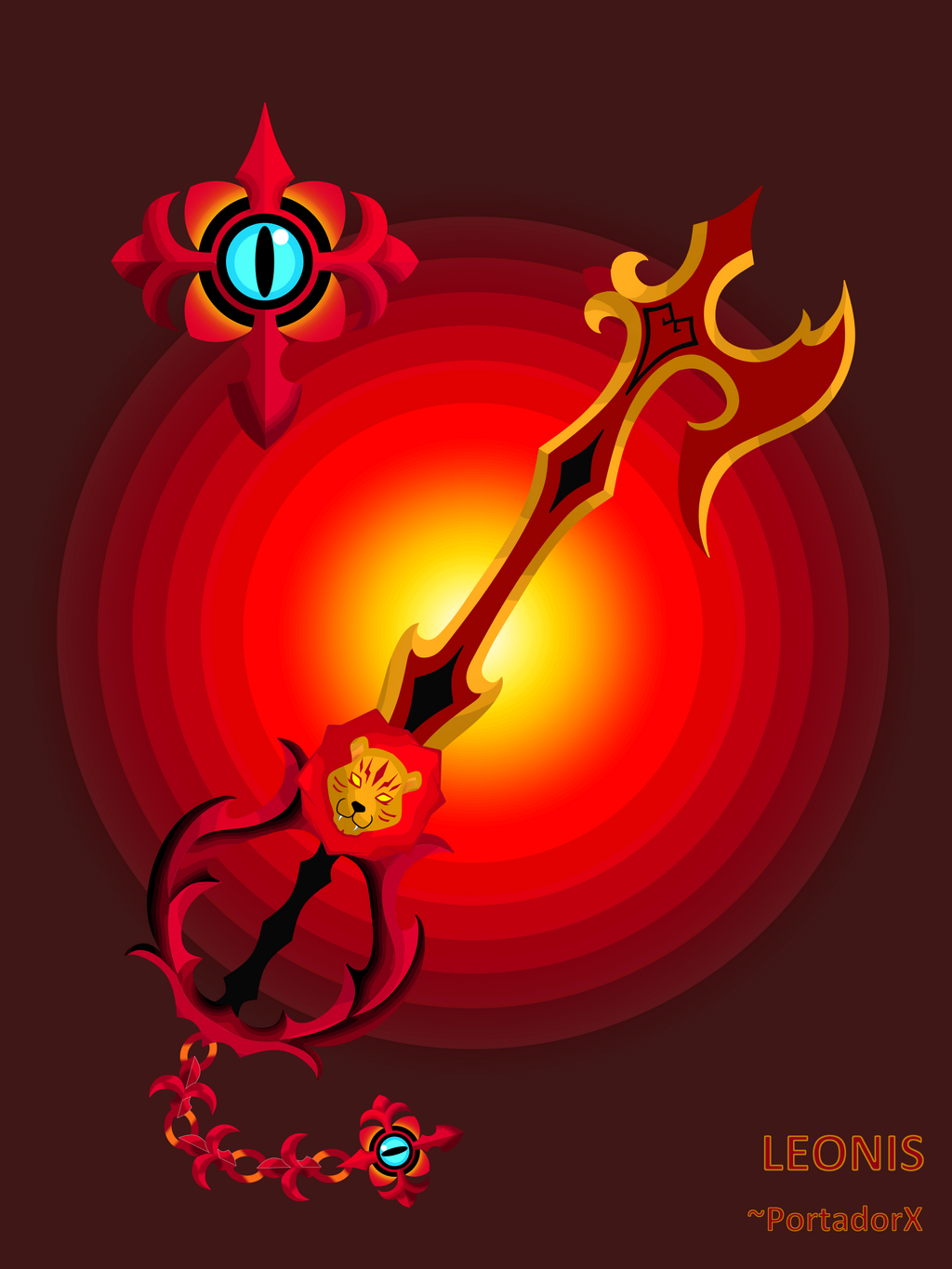 Leonis Keyblade by portadorX on DeviantArt