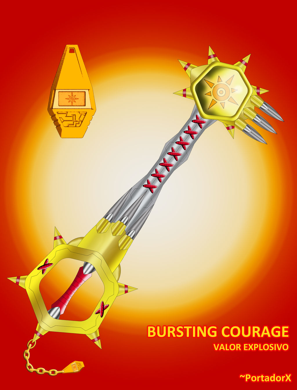 Bursting Courage Keyblade by portadorX on DeviantArt