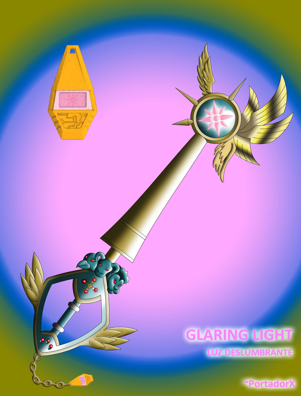 Glaring Light Keyblade by portadorX on DeviantArt