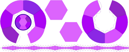 Amethyst Gem Papercraft Template