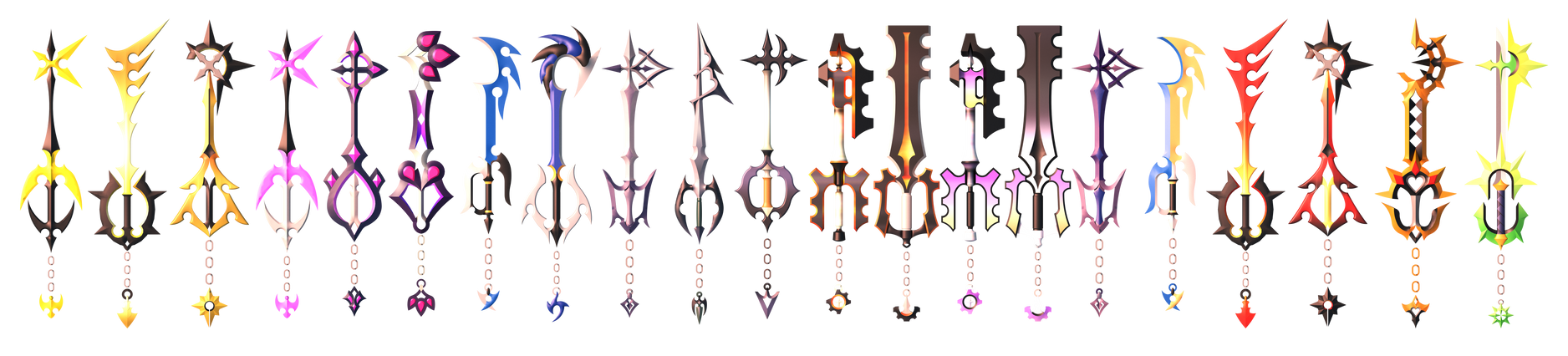 Keyblades from Kingdom Hearts 358/2 Days by portadorX on DeviantArt