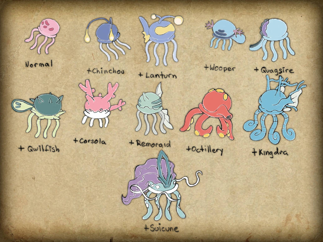 Jellyfish (SBSP) Pokemon Gen2 Variations by portadorX on DeviantArt