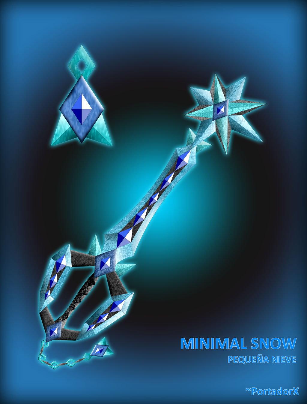 Minimal Snow Keyblade by portadorX on DeviantArt
