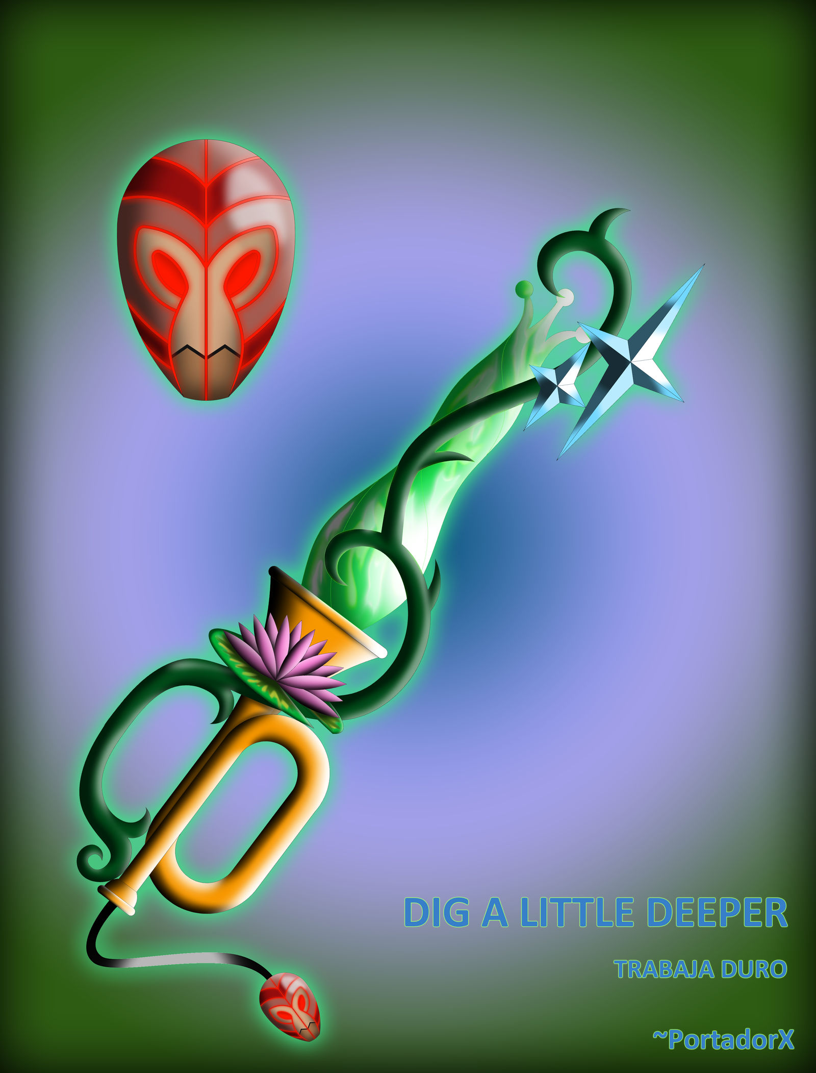 Dig A Little Deeper Keyblade by portadorX on DeviantArt