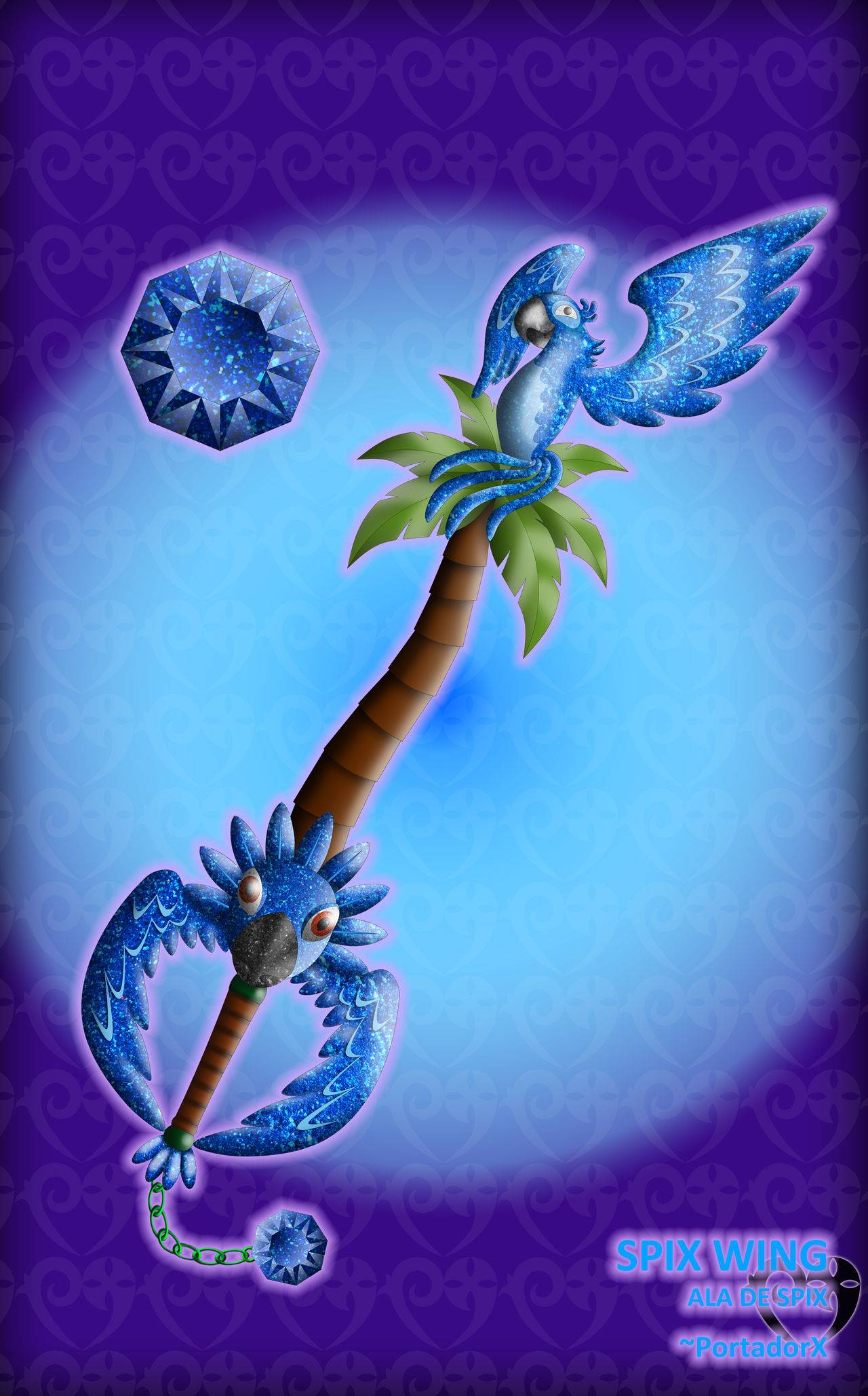 Spix Wing (Keyblade) by portadorX on DeviantArt