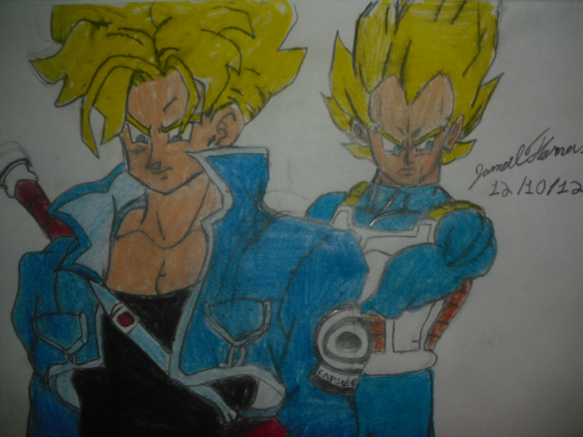 Super Sayian Trunks and Vegeta -SkooB 12/10/12