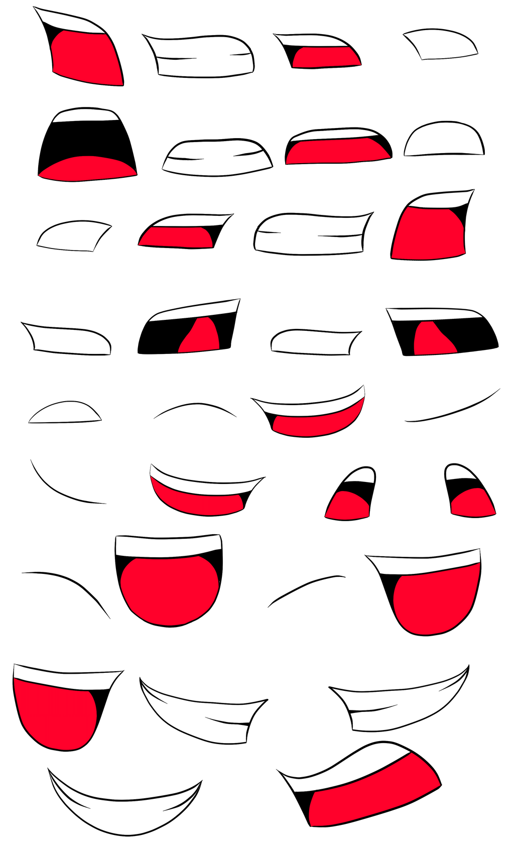 Mouth animation sheet by bunniesRawesome on DeviantArt