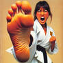Ball of the foot to the face. Japan.