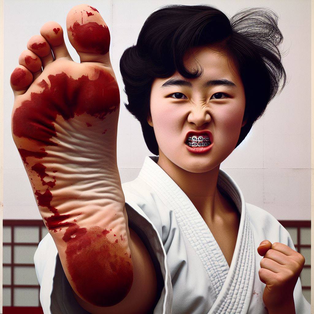 Facial expression of an experienced assassin.