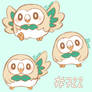 [WIP] #722 Rowlet Sketches