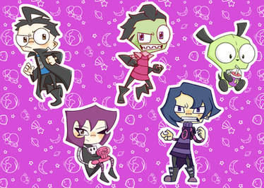 Invader Zim Sticker Sheet 2