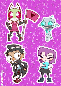 Invader Zim Sticker Sheet 3