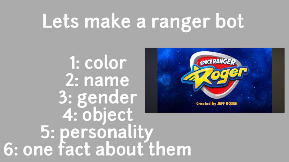 Lets make a ranger bot by chantayg on DeviantArt