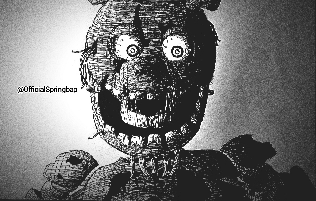 Springtrap Death Screen Springtrap rare screen drawing by OfficialSpringbap on DeviantArt