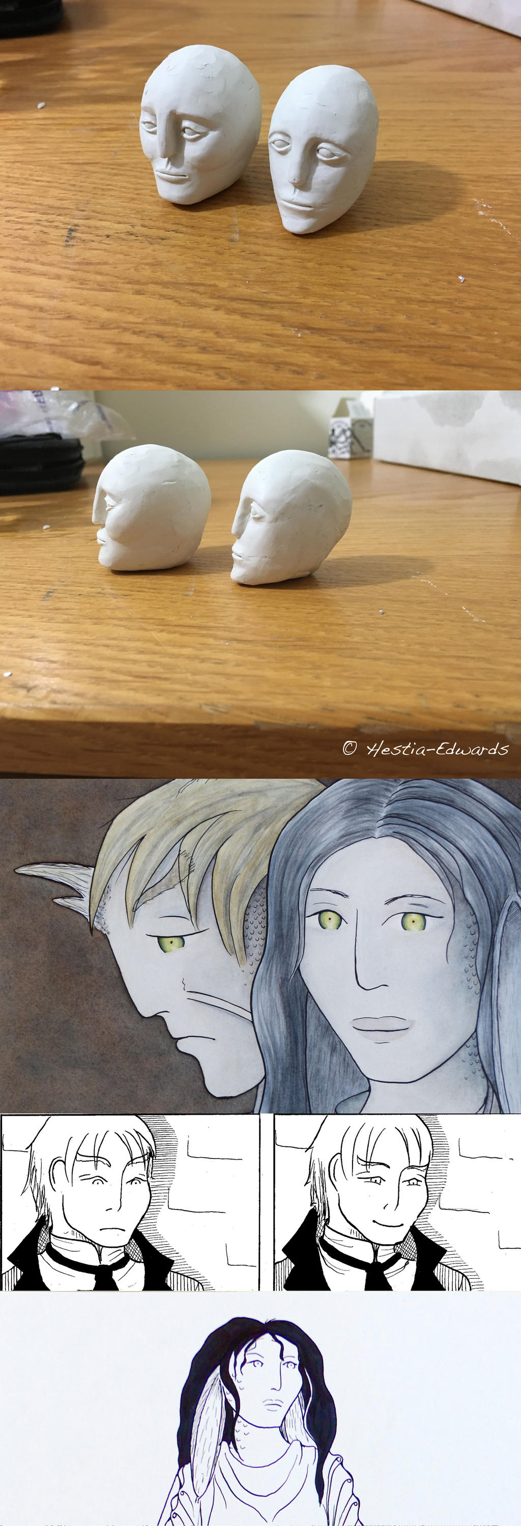 WIP: Elaishar and Halaina Sculptures by Hestia-Edwards