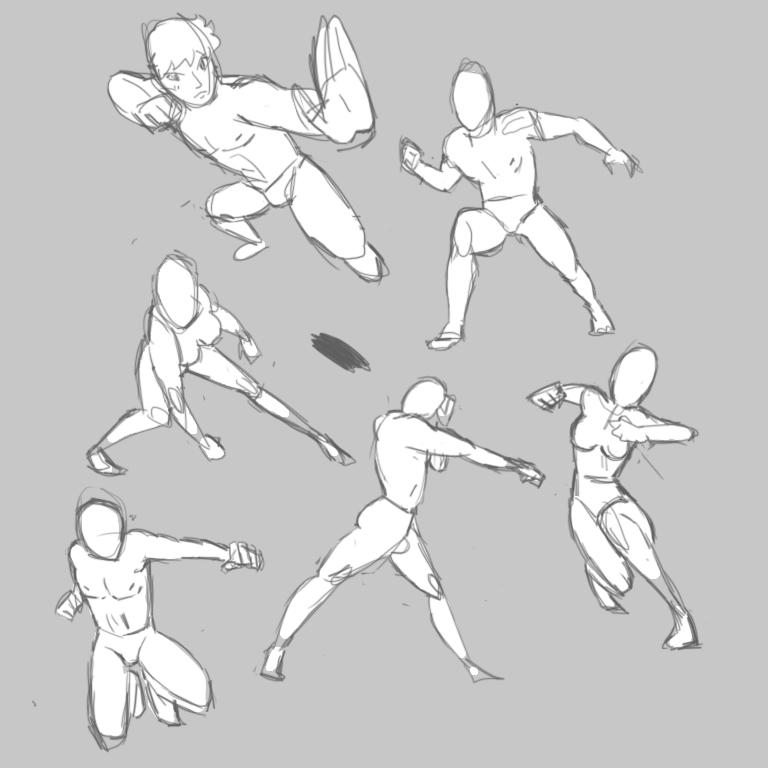 Punch poses practice by sercci-b on DeviantArt