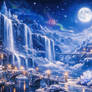 Moon Light Valley Night