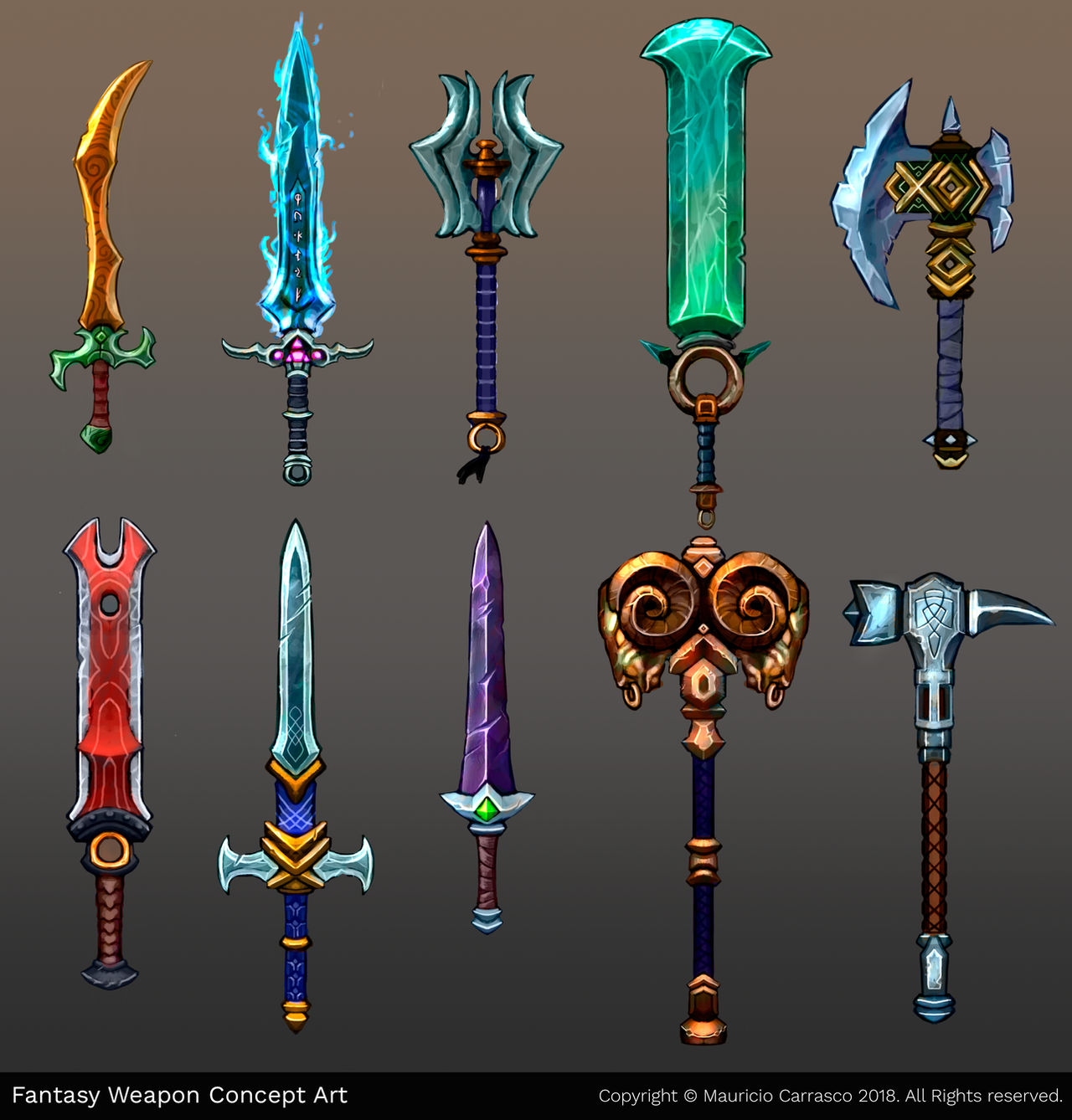 Fantasy Items Fantasy Weapons Concept Art by maurilustrador on DeviantArt