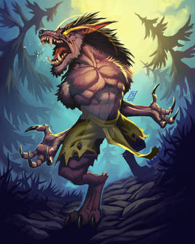 Ferocious Werewolf - Hearthstone fanart