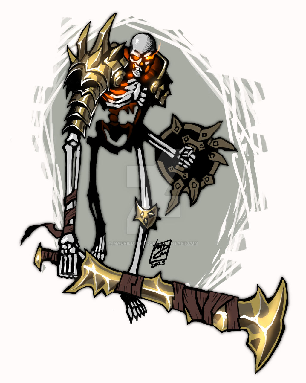 Skeleton Warrior by maurilustrador on DeviantArt