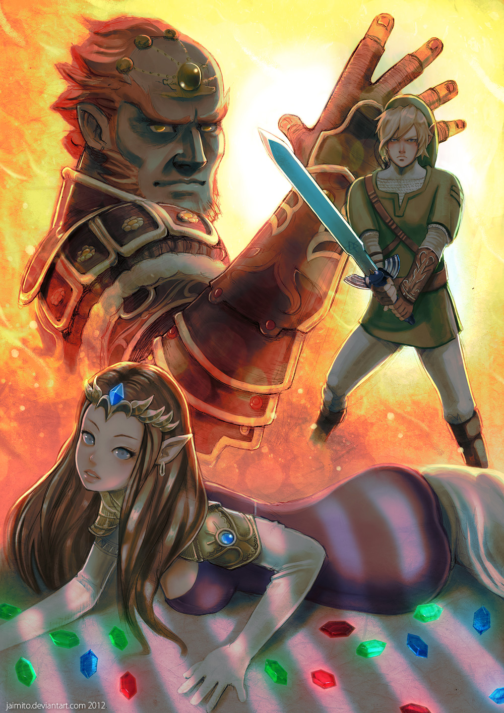 Zelda Ganon and Link