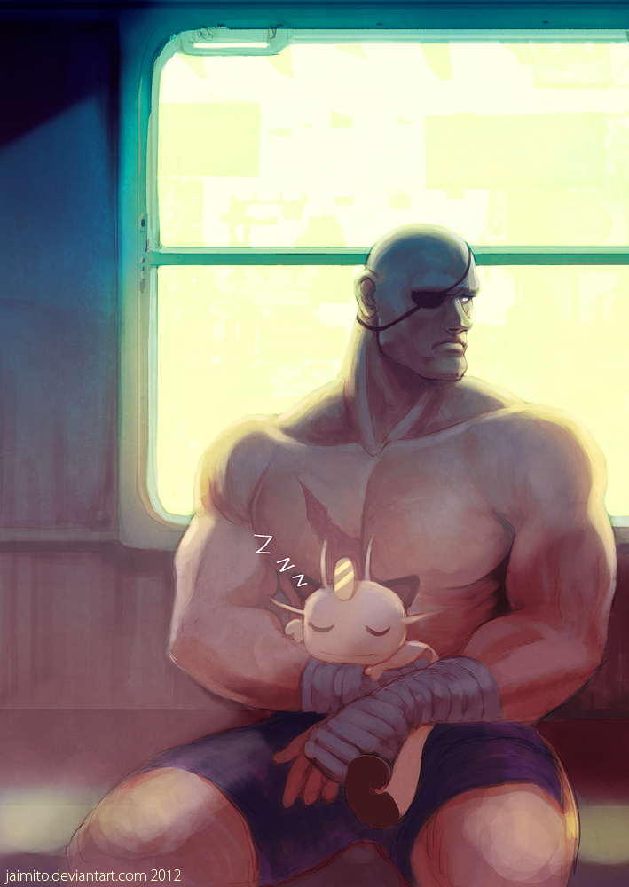 Sagat and his Meowth by jaimito