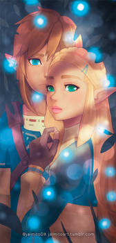 Zelda and Link Bookmark