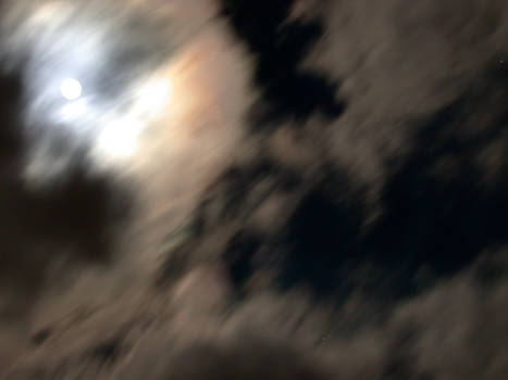 Clouds and Moon