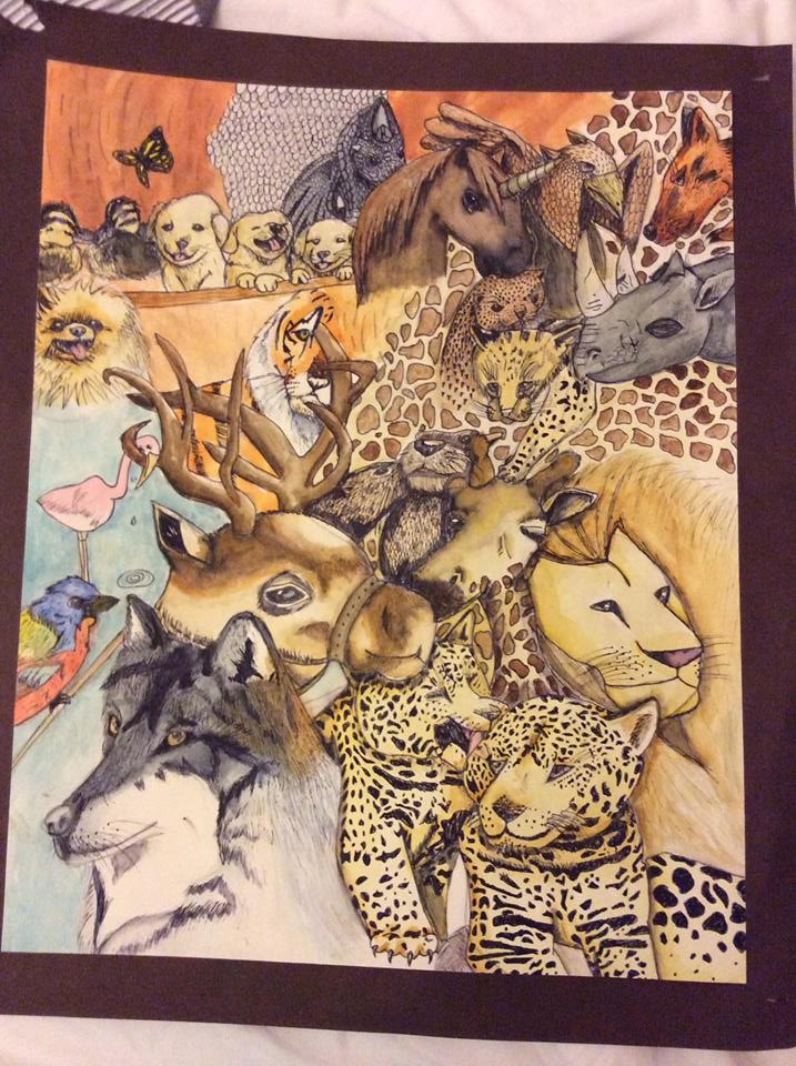 GCSE Art - Final Painting 2/3 - Animals