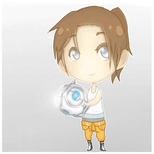 Chell and Wheatley