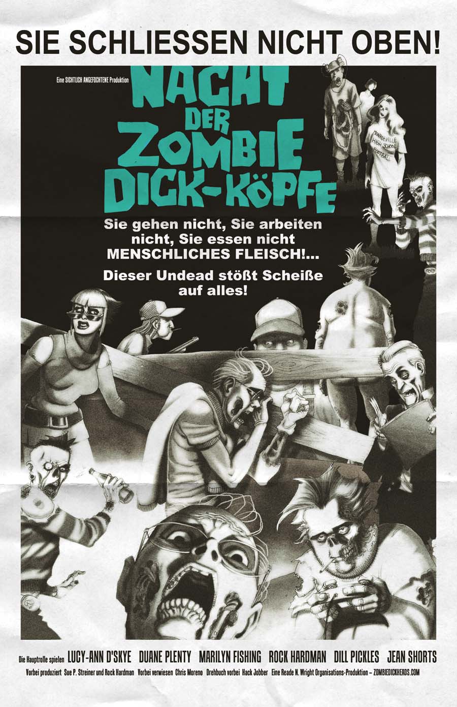 Night of the Zombie Dickheads poster by ChrisMoreno