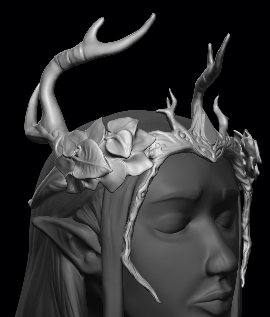 Keyleth Crown Detail WIP