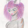 Catgirl crayon sketch