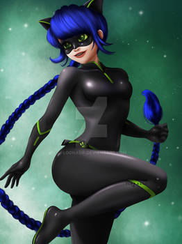 Ladynoir . Ladybug con el miraculous De catnoir