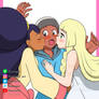 Lillie, iris y oc pokemon kiss