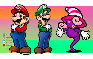 Super Mario, Luigi y vivian  commission