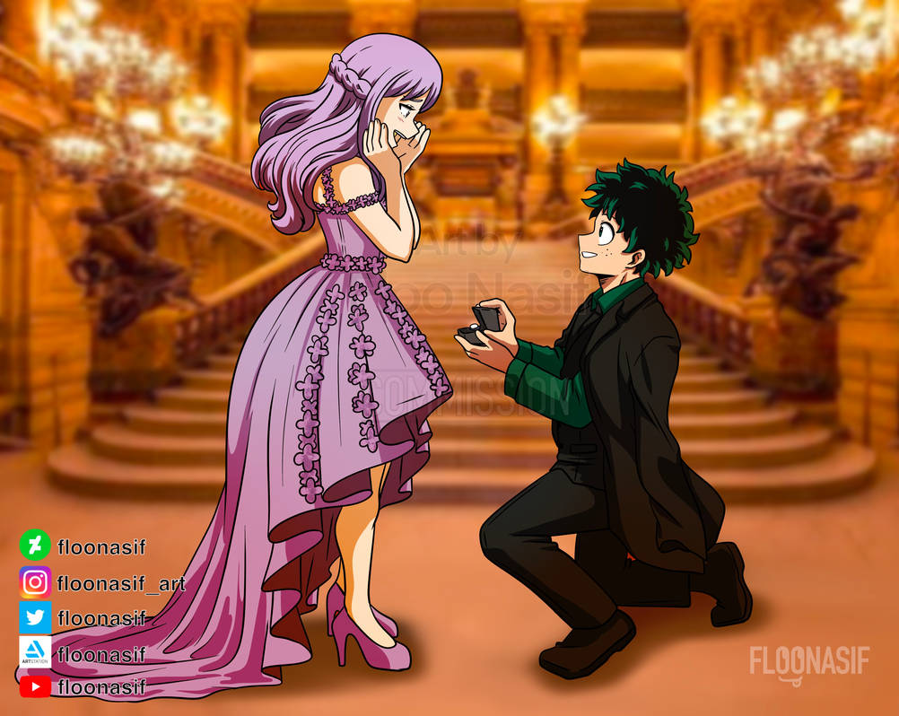 deku proposing to oc by FlooNasif on DeviantArt