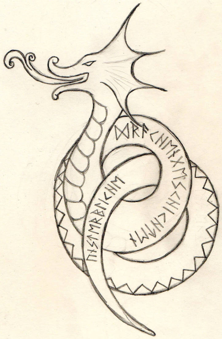 Dragon Rune Text Dragon and runes by DragonKira on DeviantArt
