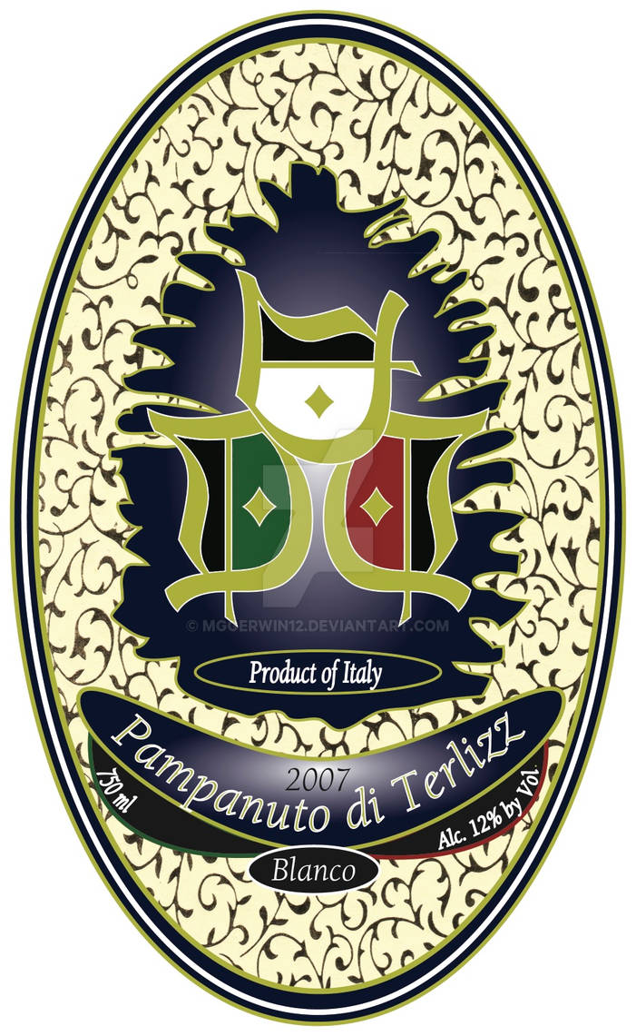 Italian wine package label front by Mggerwin12 on DeviantArt