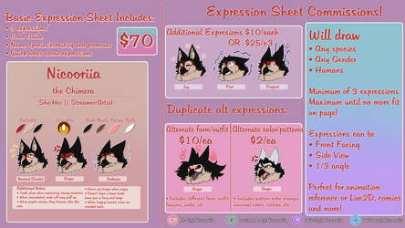 [Open!] Expression Sheet Commissions
