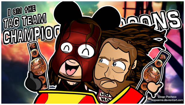 Kane and Daniel Bryan Chibi Wallpaper