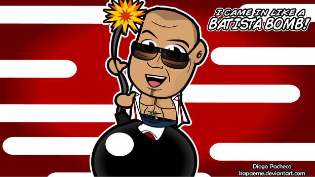 Batista Bomb 2014 - WWE Chibi Wallpaper