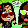 Naomi and Sasha Banks - WWE Chibi Wallpaper