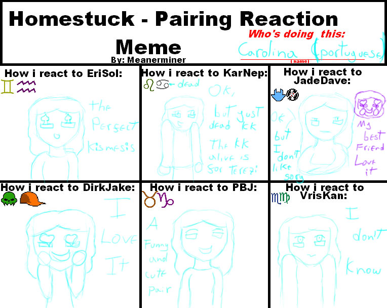 Homestuck Pairing Reaction Meme